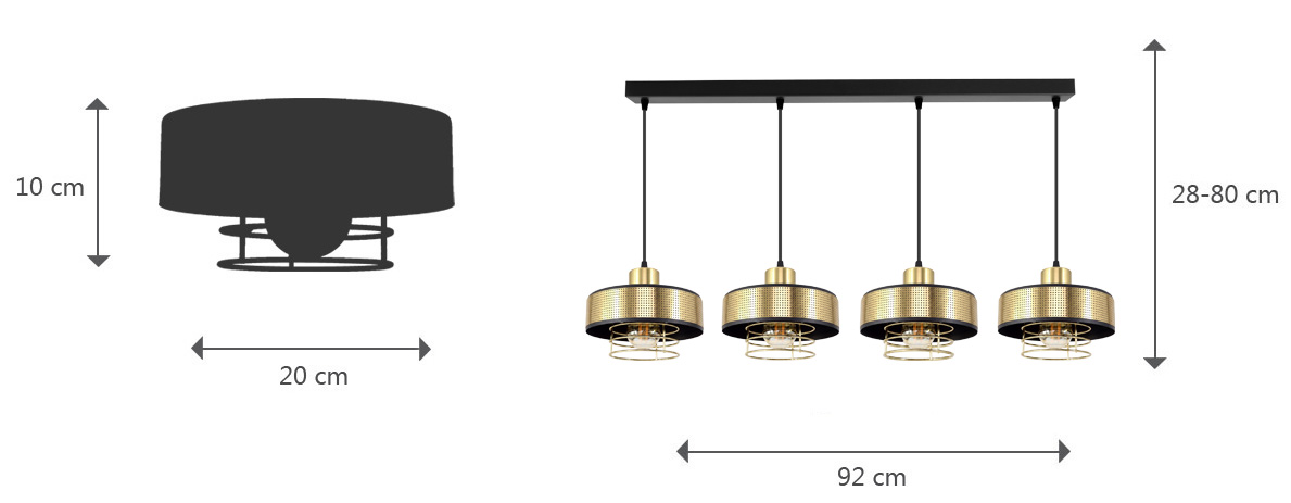 Stylowa lampa wisząca serii Maya TYP:2255-Z-lux 3 klosze