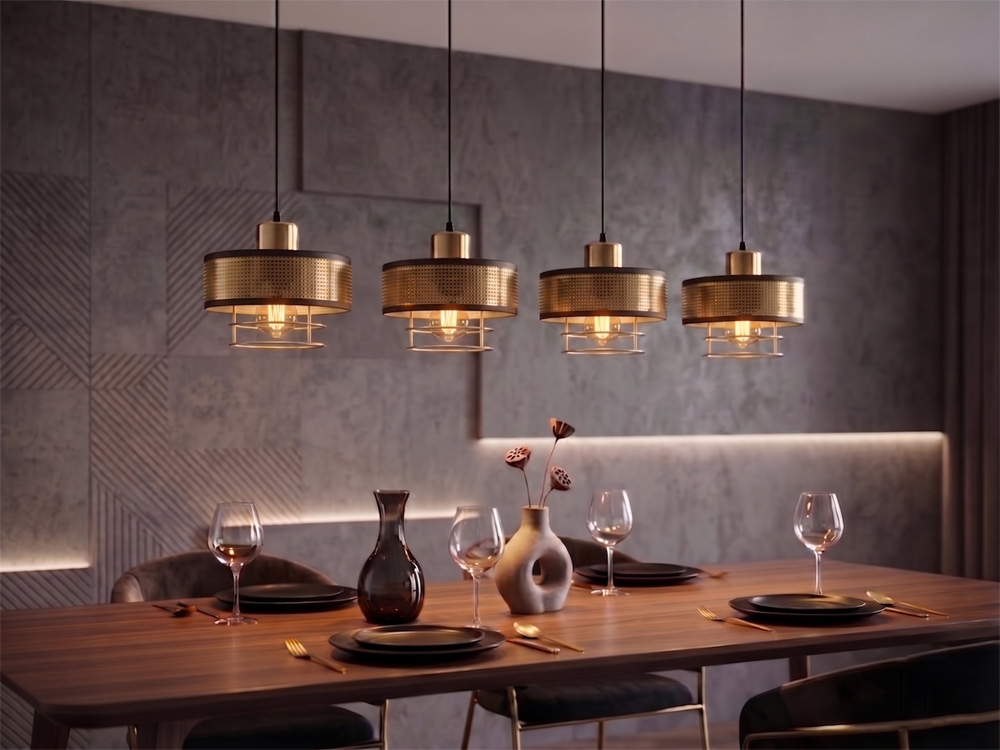 Stylowa lampa wisząca serii Maya TYP:2255-Z-lux, 4 klosze