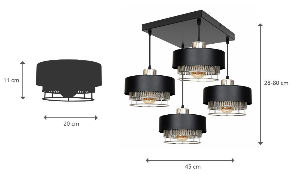 Stylowa lampa wisząca serii Lumina TYP:8654-Z