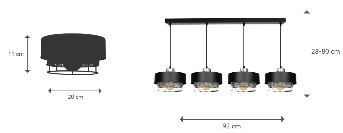 Stylowa lampa wisząca serii Lumina TYP:8655-Z