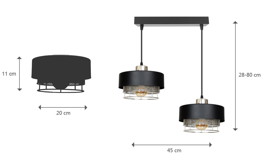 Stylowa lampa wisząca serii Lumina TYP:8657-Z