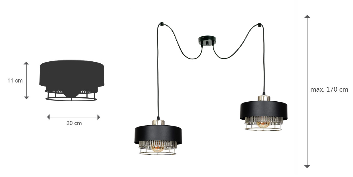 Stylowa lampa wisząca pająk serii Lumina TYP:8652-Z