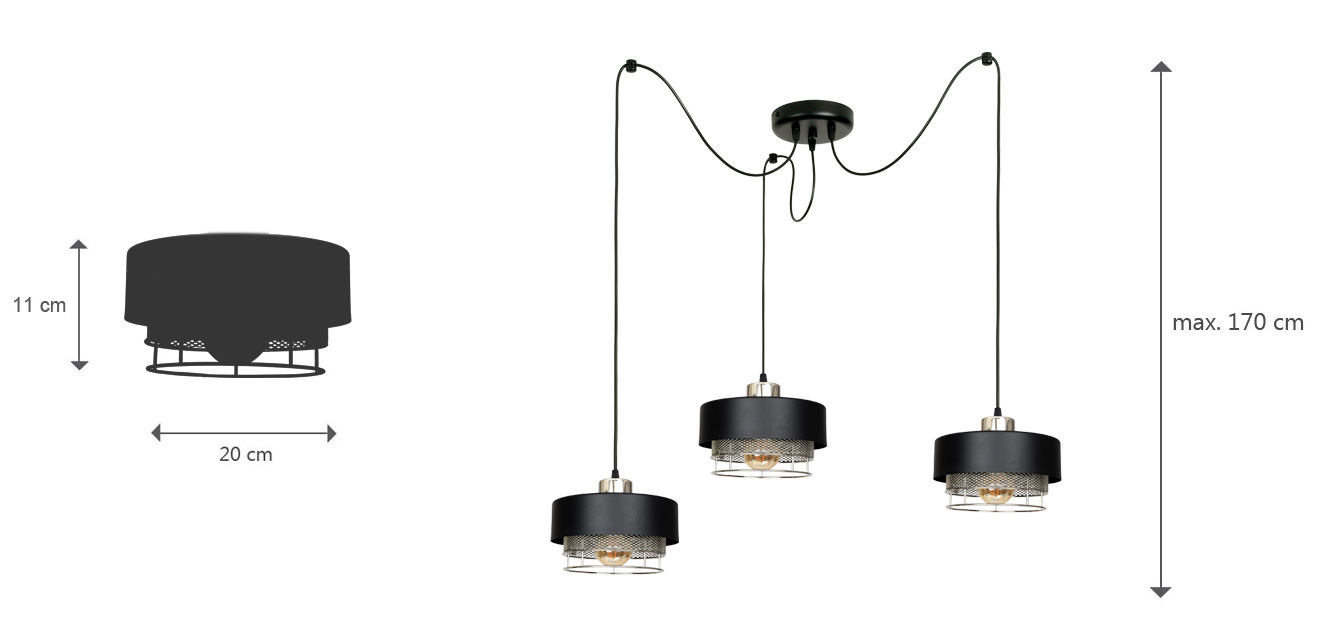 Stylowa lampa wisząca pająk serii Lumina TYP:8653-Z